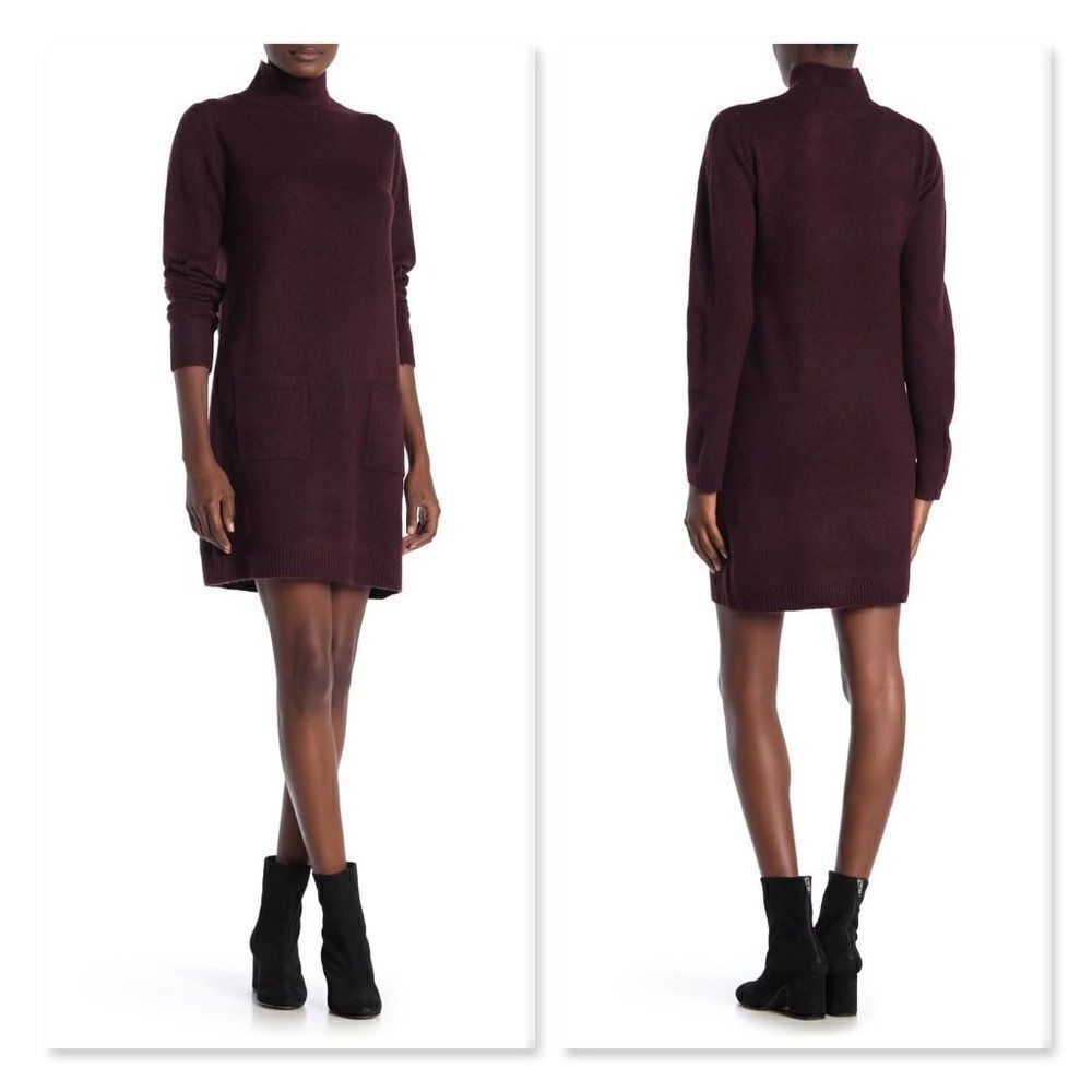 Max Studio Turtleneck Long Sleeve Knit Dress